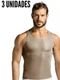 Kit 3 Regatas de Compressão Bodyshaper Slim Fitness Bege - Marca Slim Fitness