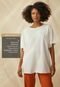 Camiseta Manga Curta Inspira Sustentável Sem Gênero Algodão Consciente Off-White - Marca Inspira