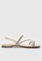 Rasteira Beira Rio Tira Hotfix Off-White - Marca Beira Rio