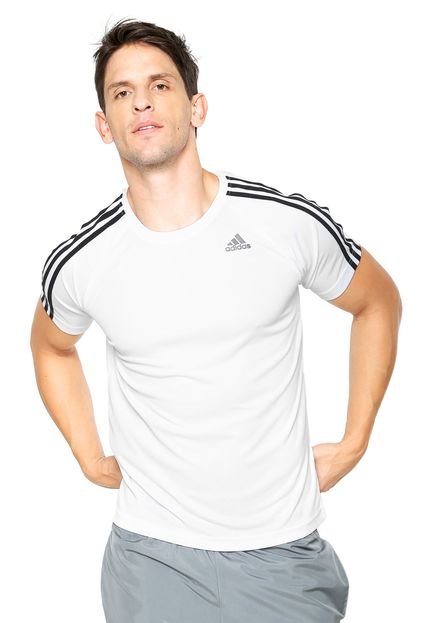 Camiseta adidas Performance D2M 3S Branca/Preta - Marca adidas Performance