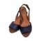Sandália de Salto Couro Amo Calçados Uly Azul Marinho - Marca Amo Calçados