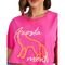 Camiseta Acostamento Fashion In24 Rosa Fuchsia Feminino - Marca Acostamento