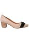 Scarpin Ramarim Bicolor Fivela Nude - Marca Ramarim