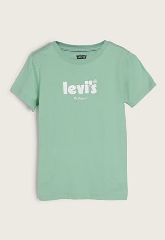 Camiseta Infantil Levis Logo Verde