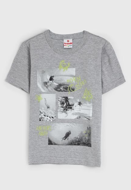 Camiseta Brandili Infantil Surf Cinza - Marca Brandili