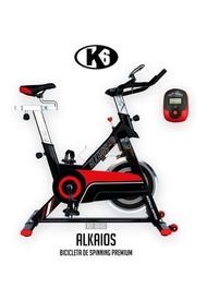 Bicicleta Estática Spinning De Cadena Con Rueda De 18 Kg K6 Alkaios 3