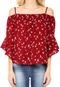 Blusa Ciganinha Aishty Estampada Vinho - Marca Aishty