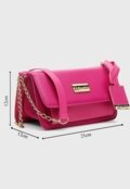 Bolsa Carteira Feminina Transversal Correntes Moderna Casual Rosa - Marca LA BAGS