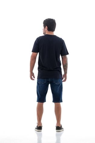 Bermuda Jeans Confort Masculina Arauto  Azul Escuro