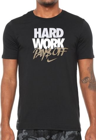 Camiseta Nike Hard Work Preta