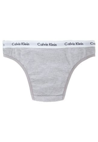 Kit Calcinha Calvin Klein Kids Branco/Cinza