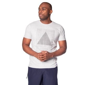 Camiseta Masculina Dixie Triângulo Cinza Claro
