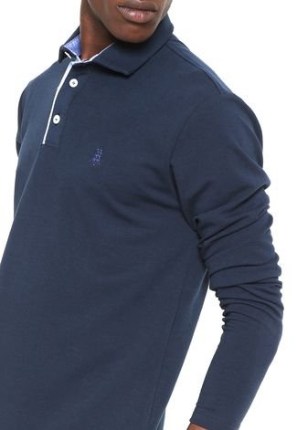 Camisa Polo Polo Wear Reta Logo Azul-marinho