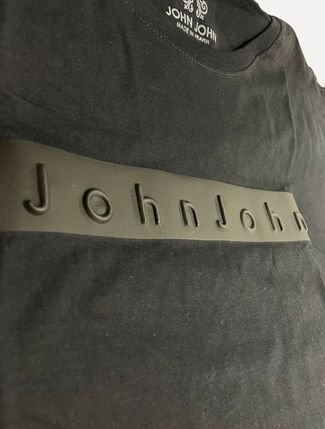 Camiseta John John Masculina Regular Embossed Sash Preta