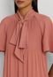 Blusa Lauren Ralph Lauren Reta Plissada Rosa - Marca Lauren Ralph Lauren