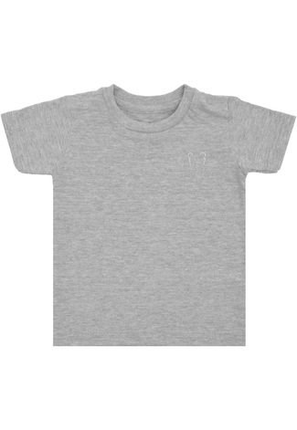 Camiseta Tigor T. Tigre Manga Curta Bebê Menino Cinza
