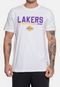 Camiseta NBA Masculina Wordname Los Angeles Lakers Off White - Marca NBA