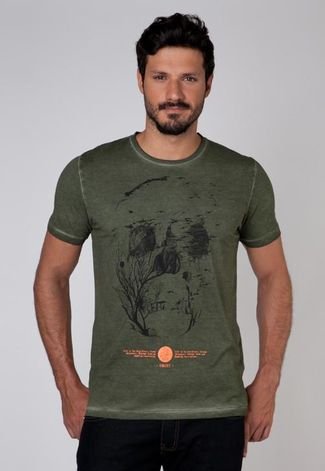 Camiseta Colcci Estampa Verde