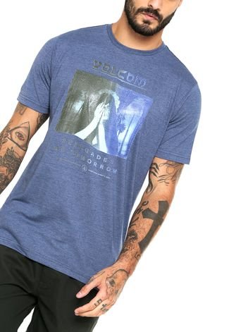 Camiseta Volcom Renegades Azul-Marinho