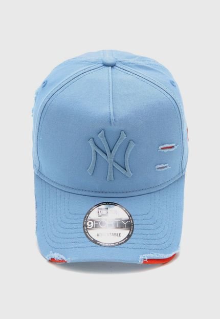 Boné Aberto New Era 940 New York Yankees MLB Aba Curva Azul - Marca New Era