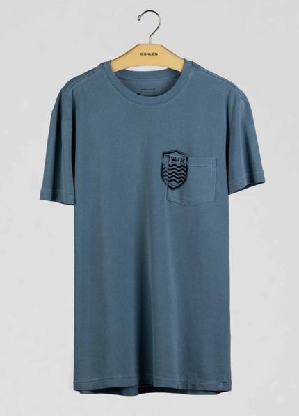 T-Shirt Osklen Bolso Brasao Mc-Marinho - Marca Osklen