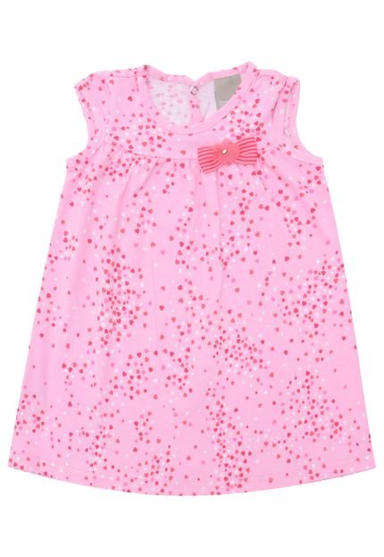 Vestido Carinhoso Bebê Menina Rosa - Marca Carinhoso