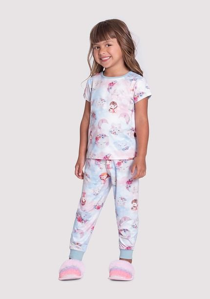 Pijama Infantil Menina com Blusa e Calça Jogger - Marca Alakazoo