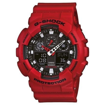 Relógio G-Shock GA-100B-4ADR Vermelho - Marca G-Shock