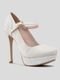 Sapato Boneca Salto Fino 12cm Cetim Off White CBK  Branco - Marca CHIBINSKI