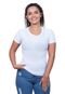 Camiseta Feminina Baby Look Viscolycra Techmalhas Branco - Marca TECHMALHAS