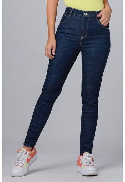 Nuevo! jean para mujer con pretina alta - color: azul oscuro son sombr