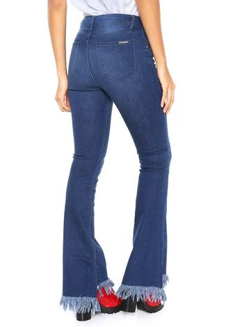 Calça Jeans It's & Co Flare Repeller Azul-Marinho