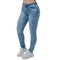 Calça Jeans Skinny Feminina Básica Cintura Média Alta Elastano Denim Azul Clara Emporio Alex - Marca Emporio Alex