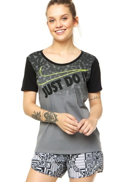 Camiseta Nike Sportswear Swoosh Scoop Cool Cinza - Marca Nike Sportswear