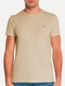 Camiseta Tommy Hilfiger Masculina Essential Cotton Cáqui Claro Incolor - Marca Tommy Hilfiger