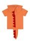 Camiseta Básica Dino Unissex para Bebê Quimby Laranja - Marca Quimby