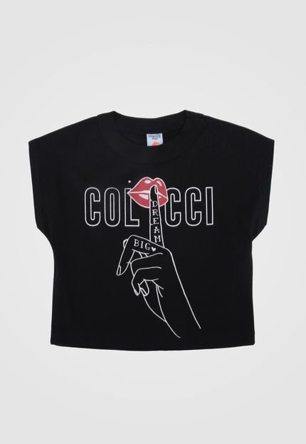 Camiseta Colcci Fun Infantil Estampada Preta - Marca Colcci Fun