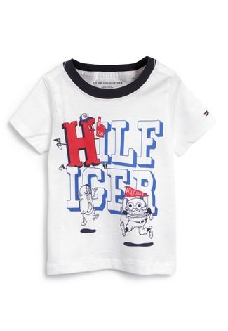 Camiseta Tommy Hilfiger Kids Menino Escrita Cinza