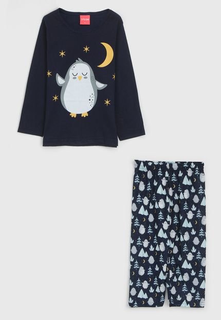 Pijama Tricae Infantil Pinguim Azul-Marinho - Marca Tricae