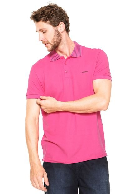 Camisa Polo Sommer Listras Rosa - Marca Sommer