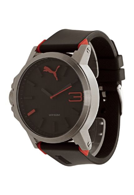 Relógio Puma Ultrasize Preto/Vermelho - Marca Puma