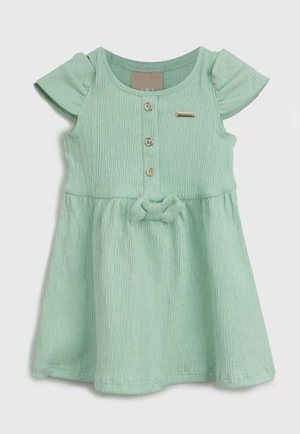 Vestido Colorittá Infantil Botões Verde - Marca Colorittá