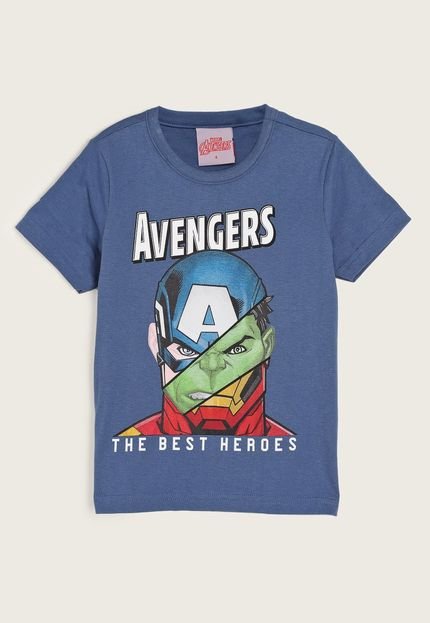 Camiseta Infantil Brandili Avengers Azul-Marinho - Marca Brandili