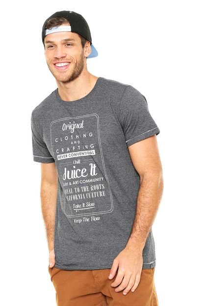 Camiseta Juice It Manga Curta Black Board Cinza - Marca Juice It