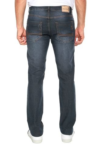 Calça Jeans Aleatory Tradicional Reta Comfort Azul