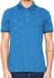 Camisa Polo Malwee Estampada Azul - Marca Malwee