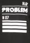 Camiseta FiveBlu Manga Curta No Problem Preta - Marca FiveBlu