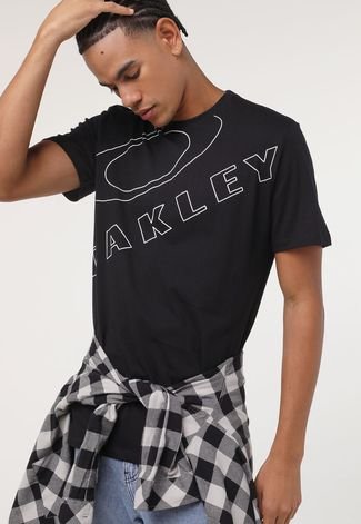 Camiseta Oakley Reta Logo Preta - Compre Agora