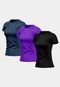 Kit 3 Camisetas Feminina Dry Fit Básica Lisa Proteção Solar UV Térmica Blusa Academia Esporte Camisa - Marca ADRIBEN