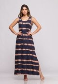 Vestido com Fendas Laterais B’Bonnie Catarina Tie Dye Azul - Marca B'Bonnie